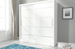 Szafa przesuwana z ozdobnymi paskami GAJA BL/180/ALU 1