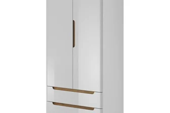 Szafa w stylu skandynawskim w białym połysku NORI 80cm