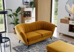 W jakich aranżacjach sprawdzi się narożnik kolor herbaciany? ☕️ 32 2-osobowa sofa muszelka