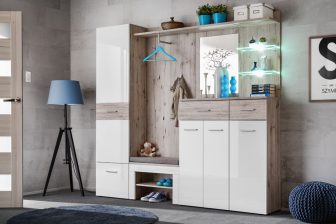 Bardzo duża garderoba z siedziskiem GUSTO 4