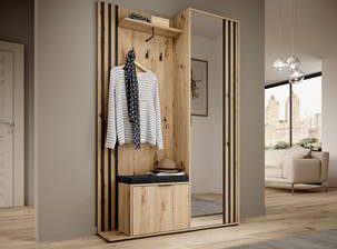 Garderoba z lamelami do przedpokoju NOLA