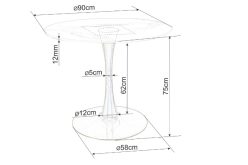 Okrągły stół 90 cm CASEMIRO 3