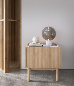 Stolik nocny z marmurowym blatem BOHEMA