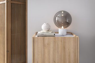 Stolik nocny z marmurowym blatem BOHEMA