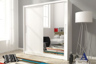 Szare szafy przesuwne - mamy dostępne grafit i białe GAJA 1/180