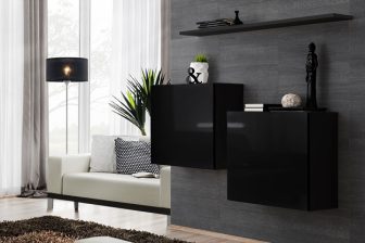 Zestaw komód wiszących do salonu w połysku