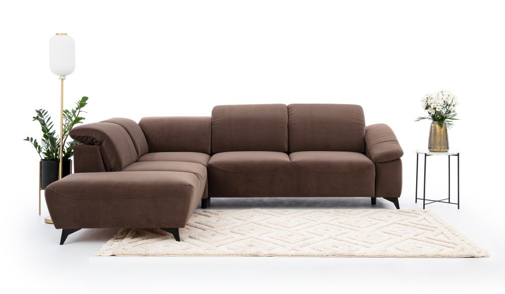 Narożnik czekoladowy z funkcją spania PORTIMAO 2