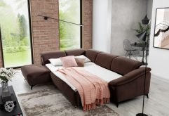 Narożnik czekolada duży rozkładany PORTIMAO 2 4