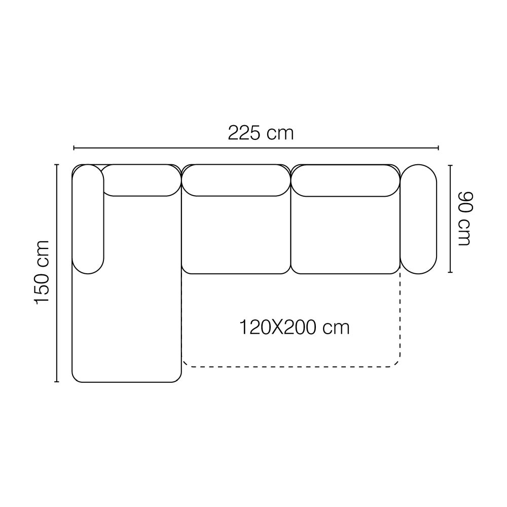 Kanapa narożna mała LIBRO 5