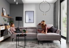 Kanapa narożna z regulowanymi podłokietnikami HORIZON 3