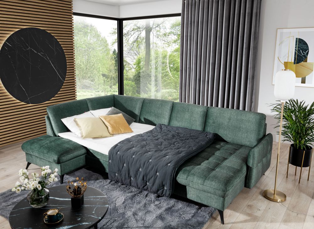 Kanapa w kształcie U - LIBRO U z funkcją spania 3