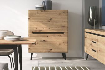 Kwadratowa komoda w stylu skandynawskim