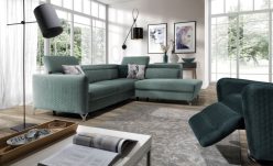 Miętowy narożnik z funkcją spania MABEL 2 2