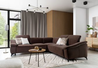 Narożnik czekolada duży rozkładany do spania codziennego