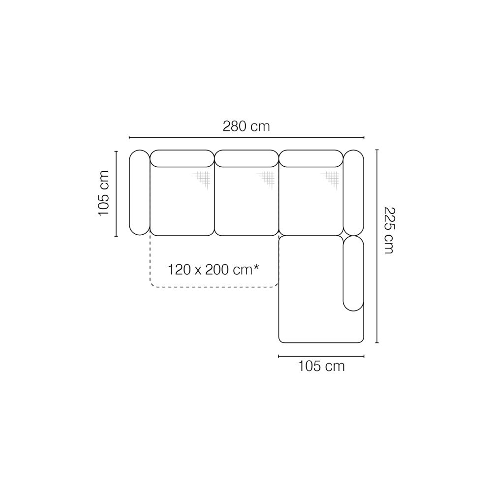 Narożnik do salonu z funkcją spania ALPINA 2 14