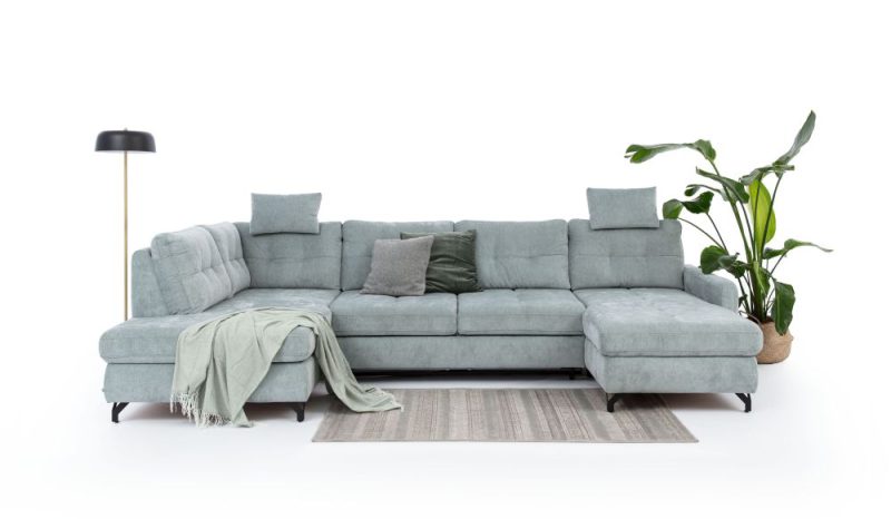 Ogromny narożnik w literze U rozkładany NADIRA U 8