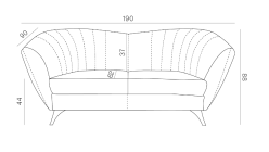 2 osobowa sofa muszelka VIVA 8