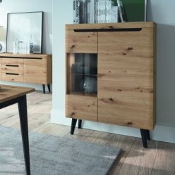 Szeroka witryna stojąca w stylu skandynawskim NORI