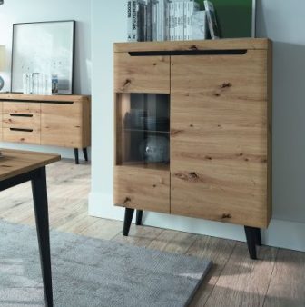 Szeroka witryna stojąca w stylu skandynawskim NORI