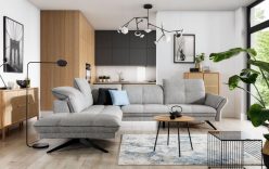 Wielka kanapa narożna na nogach typu pająk MATRIX 3