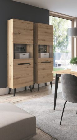 Witryna wysoka wąska w stylu skandynawskim NORI