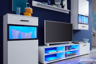 Biała mini meblościanka SWINGER