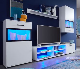 Biała mini meblościanka SWINGER