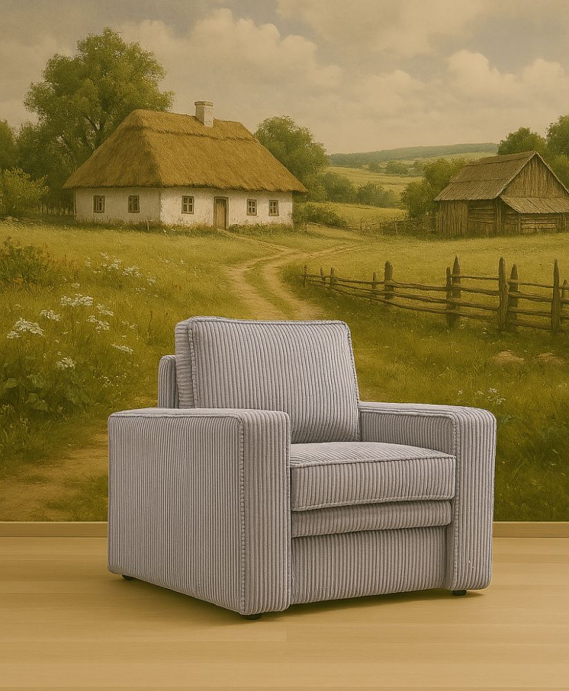 Fotel sztruksowy do salonu