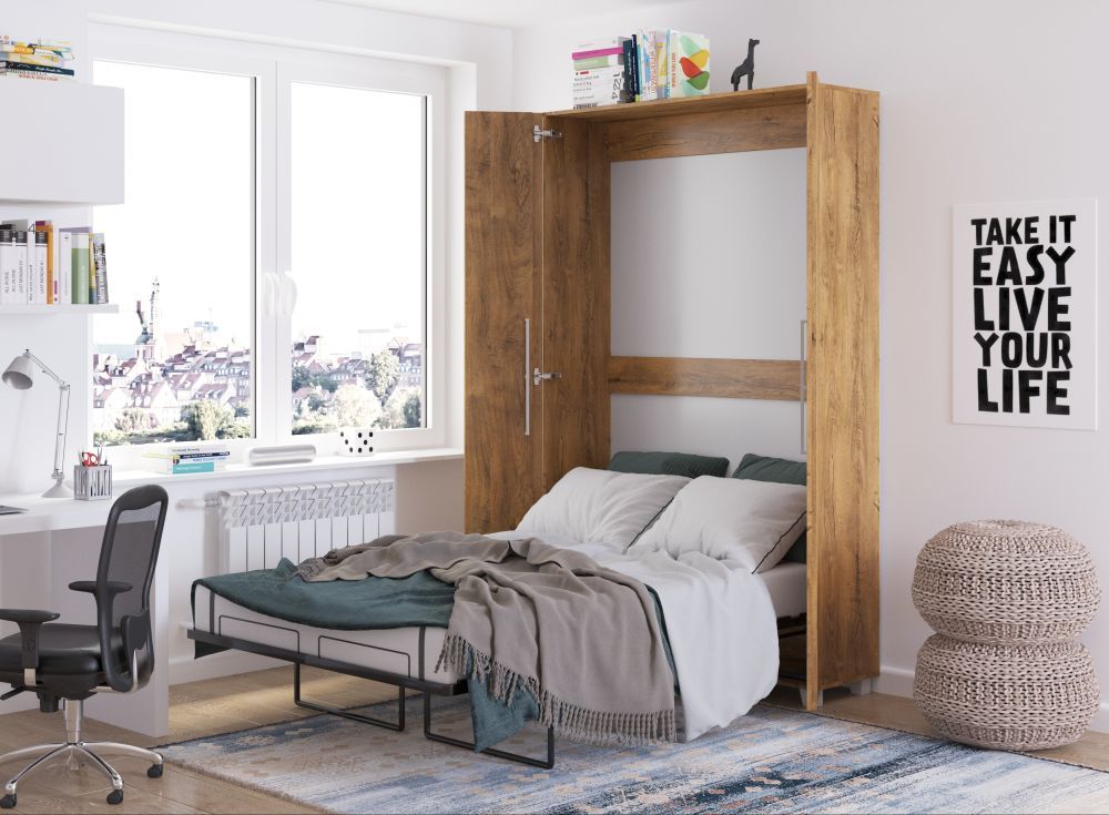 Łóżko składane w szafie