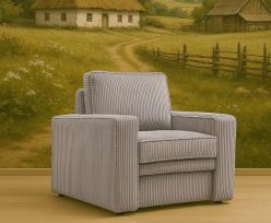 Miękki fotel sztruksowy