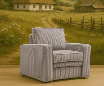 Miękki fotel sztruksowy