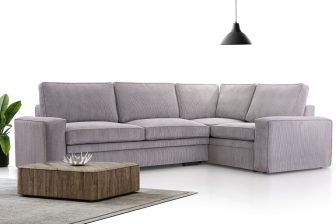 Narożnik sztruksowy rozkładany z dużą powierzchnią spania COMPLEX