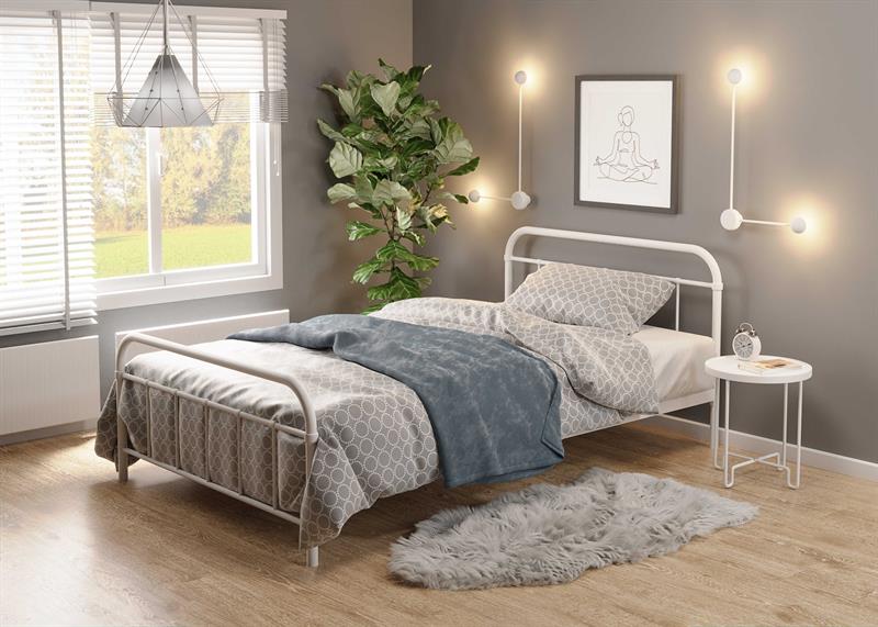 Łóżko metalowe białe lub czarne 120x200 LINDA 1