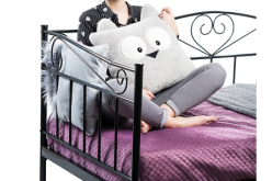 Łóżko metalowe czarne lub białe 90x200 BORO 4