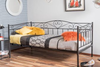 Łóżko metalowe czarne lub białe 90x200 BORO