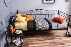 Łóżko metalowe czarne lub białe 90x200 BORO 3