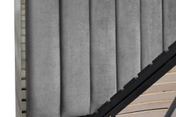 Łóżko z wysokim zagłówkiem, dużym pojemnikiem i wstawkami ze złota lub srebra PALAZZO 5