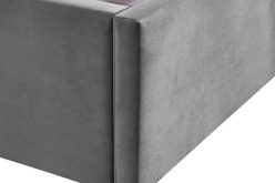 Łóżko z wysokim zagłówkiem, dużym pojemnikiem i wstawkami ze złota lub srebra PALAZZO 23