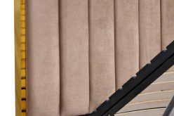 Łóżko z wysokim zagłówkiem, dużym pojemnikiem i wstawkami ze złota lub srebra PALAZZO 12