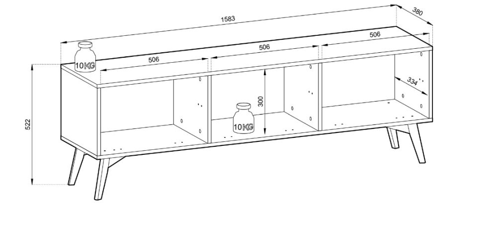 Wysoka szafka pod rtv z dekorem FUTURO 158 cm 8