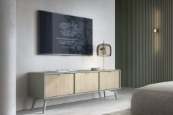 Wysoka szafka pod rtv z dekorem FUTURO 158 cm 1