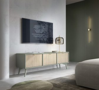 Wysoka szafka pod rtv z dekorem FUTURO 158 cm