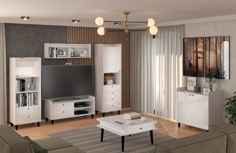 Meblościanka biało czarna - 20 zjawiskowych zestawów dla Twojego domu ? 13