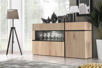 Komoda z podświetlaną wnęką do salonu