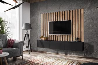 Meblościanka z lamelami na ścianę VASCO 2