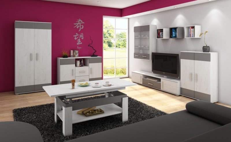 Meblościanka biało szara – 15 propozycji eleganckich i stylowych zestawów ? 3