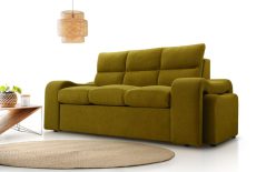 Wygodna rozkładana kanapa do przodu z ukrytymi pufami