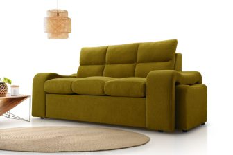 Wygodna rozkładana kanapa do przodu z ukrytymi pufami