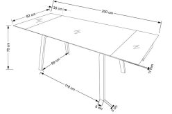 Stół rozkładany 140-200 cm LOZANO 18