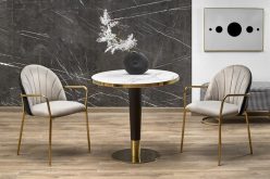 Mały stolik na złoto czarnej nóżce